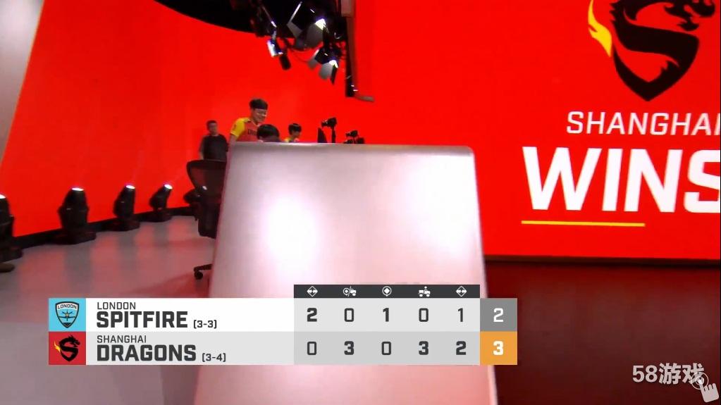 上海龙之队3:2击败上届总冠军伦敦喷火战斗机